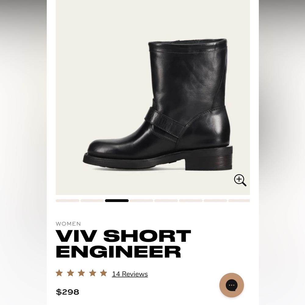 Frye Viv Short Engineer Black Boots